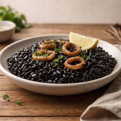 Black risotto