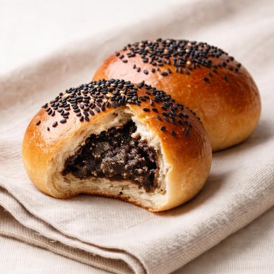 Black sesame bun