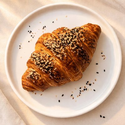 Black sesame croissant