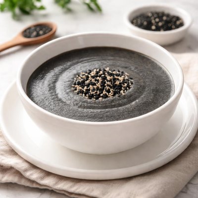 Black sesame soup