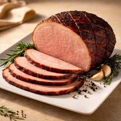Black smoked ham