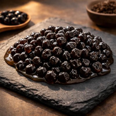 Black tapioca pearls