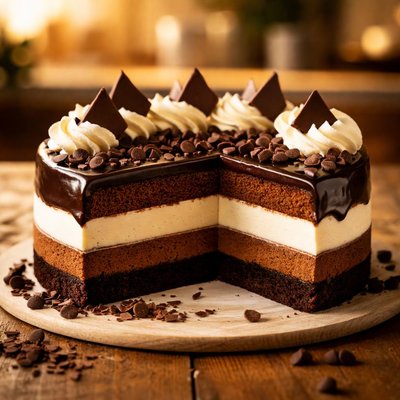 Black tie mouse cake