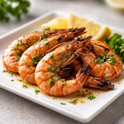 Black tiger prawns