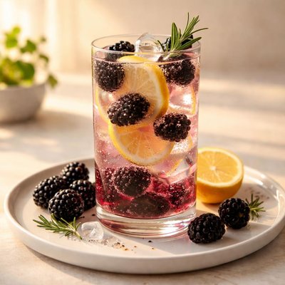 Blackberry flavored water