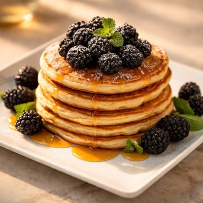 Blackberry pancakes