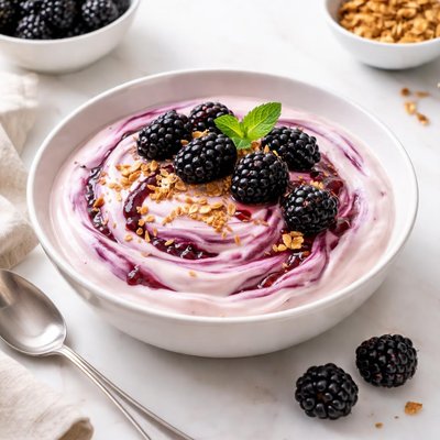 Blackberry yogurt