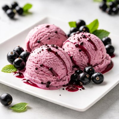 Blackcurrant ice cream