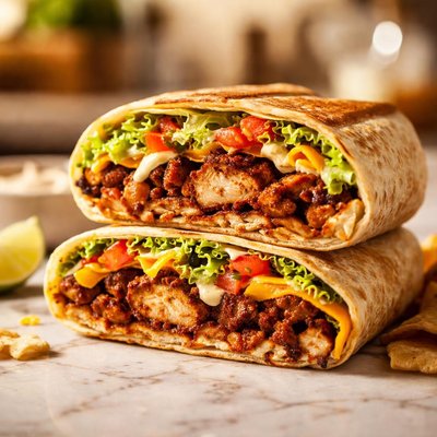 Blackened chicken crunch wrap
