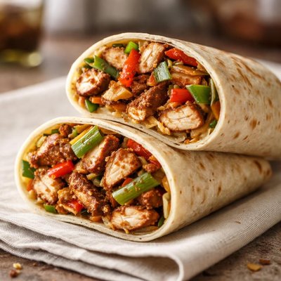 Blackened chicken philly wrap