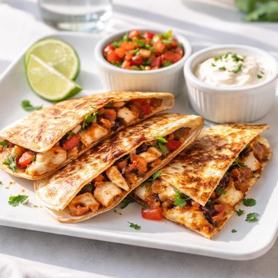 Blackened chicken quesadilla