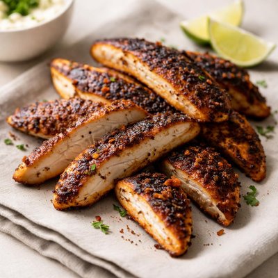 Blackened chicken strips