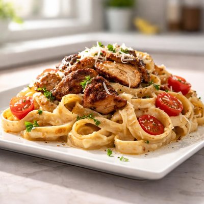 Blackened fettuccine