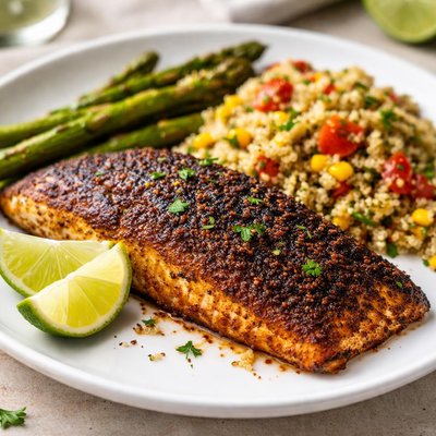 Blackened fish fillet