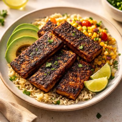 Blackened tofu