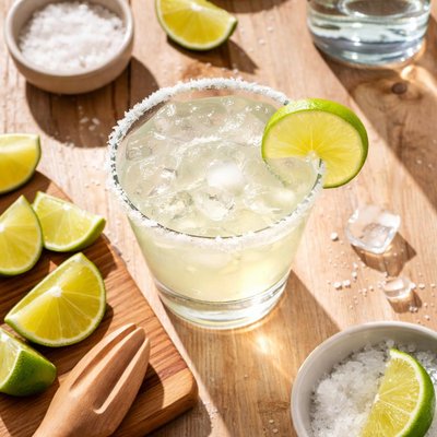 Blanco tequila classic margarita