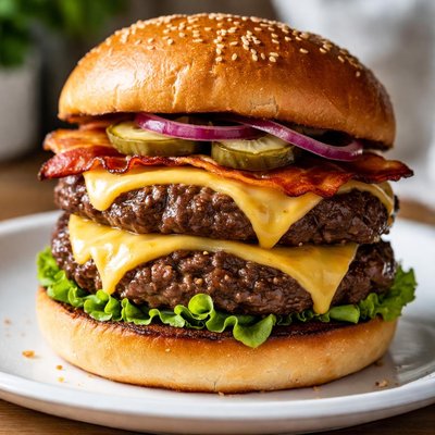 Bleecker double cheeseburger