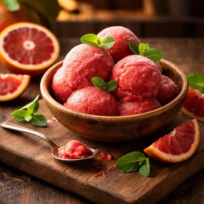 Blood orange sorbet