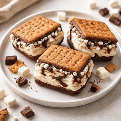 Blue bunny smores sandwhich