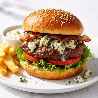 Blue cheese burger