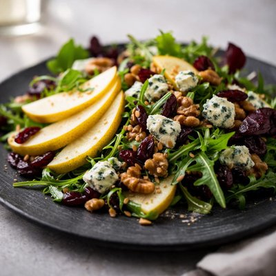 Blue cheese pear salad