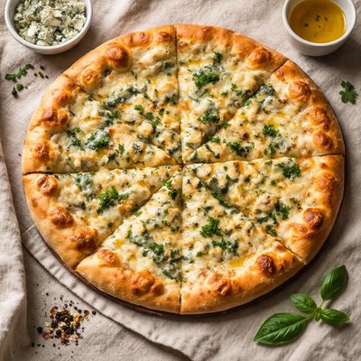 Blue cheese pizza