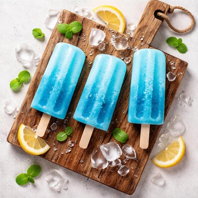 Blue ice pop
