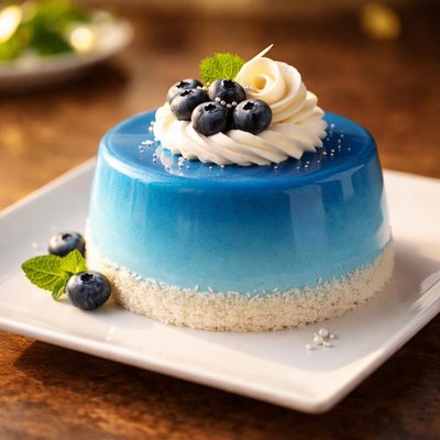 Blue mousse cake