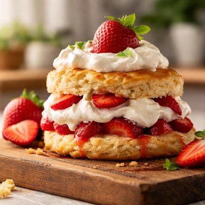 Blue ribbon strawberry shortcake