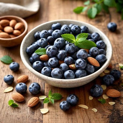Blueberries with almonds