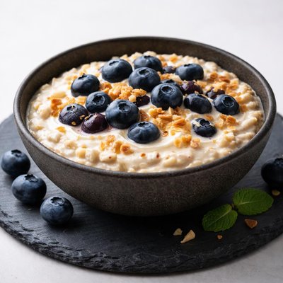 Blueberry and cream oatmeal