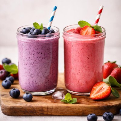 Blueberry and strawberry soothie