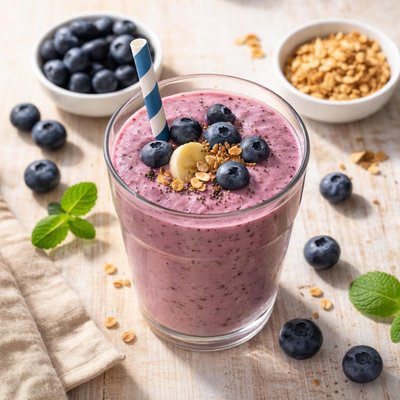 Blueberry berry smoothie