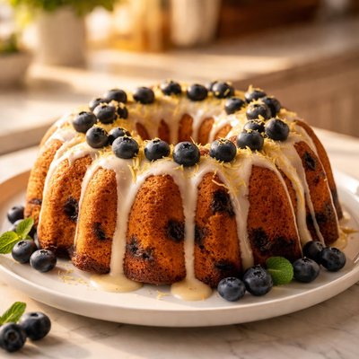 Blueberry bundt cake