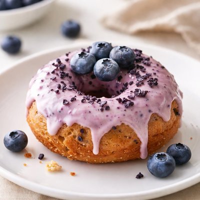 Blueberry cake donut