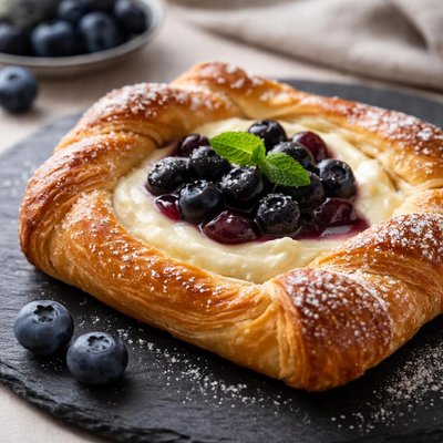 Blueberry cheese danish