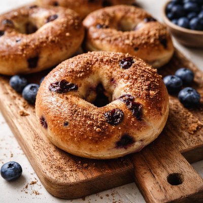 Blueberry cinnamon bagel
