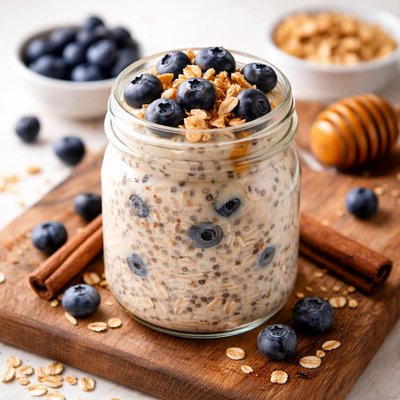Blueberry cinnamon overnight oats