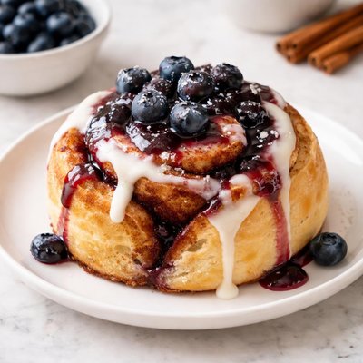 Blueberry cinnamon roll