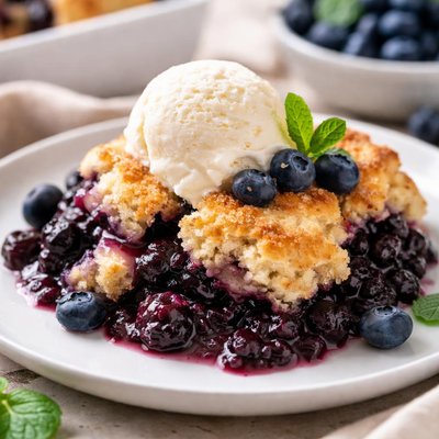 Blueberry cobbler