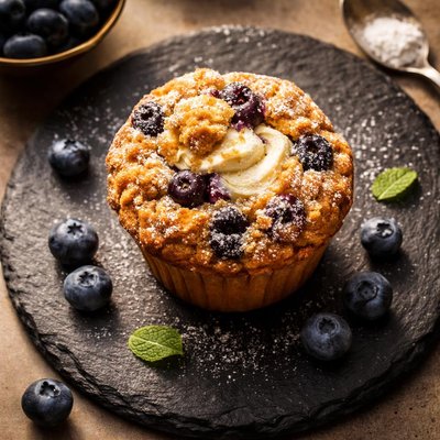 Blueberry cream cheese muffin