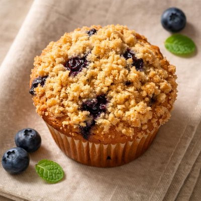 Blueberry crumb muffin
