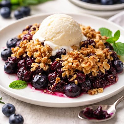 Blueberry crumble