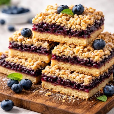Blueberry crumble bar