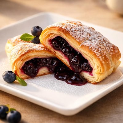 Blueberry filled pastry