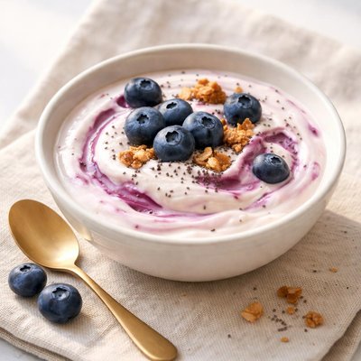 Blueberry greek yoghurt