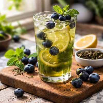 Blueberry green tea