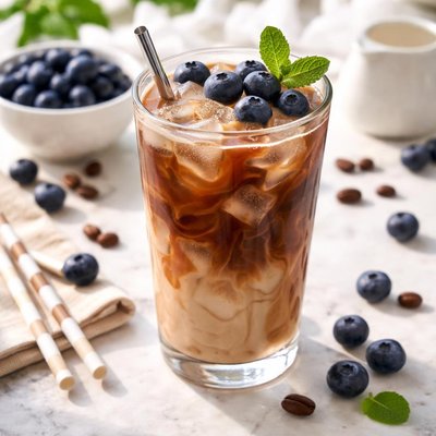 Blueberry ice coffee