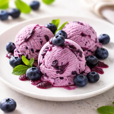 Blueberry ice cream
