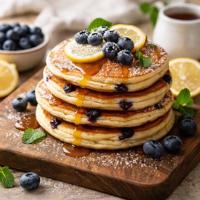 Blueberry lemon pancakes
